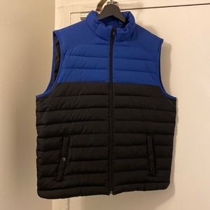 J crew, blue/black down vest